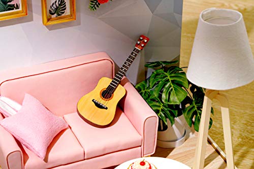 Flever Dollhouse Miniature Diy House Kit Creative Room With Furniture For Romantic Artwork Gift (Afternoon Tea Time) #TOP4