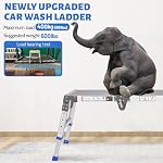 Nouvelle mise à niveau réglable plate-forme de travail Step Ladders Support 800 C'est vrai. 33" Tabouret de plate-forme en aluminium pliant non pliable x12" x20" pour le nettoyage des bureaux ménagers & Lavage