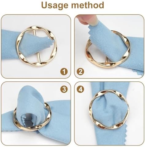 T-shirt Knoopclip – 4 Stuks Metalen Sjaalring Met Parel Of Strass, Stijlvolle Gesp Voor Sjaal, Hoed Of Riem