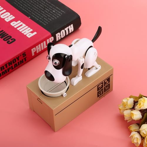Cartoon-Hundefresser-Spardose, Süßes Spartopf-Kindergeburtstagsgeschenk, Zum Spaß Beim Geldsparen, Hergestellt aus Hochwertigem ABS-Material