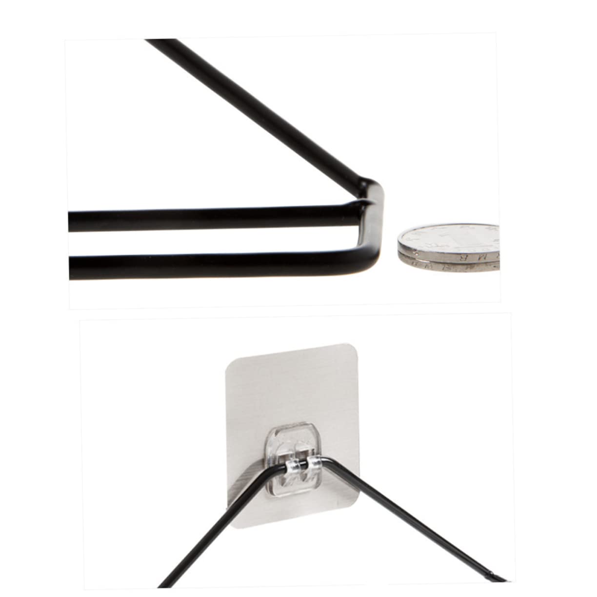 MUCKLILY 3sets Wrought Iron Wall Mounted Shoe Rack Hangers Triangle Slippers Organizer for Door Space Saving Shoes Storage Shelf for Home Tidy and Efficient Organization 2pcs*3