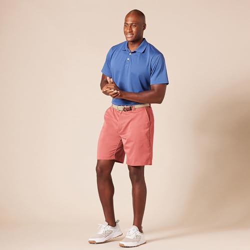 Amazon Essentials Men's Classic-Fit 9" Inseam Moisture-Wicking Golf Shorts, Functional Pockets (Available in Big & Tall), Washed Red, 29 - image 8