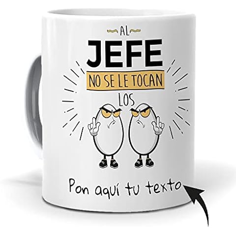 Taza personalizada Al Jefe no se le tocan los huevos Cover