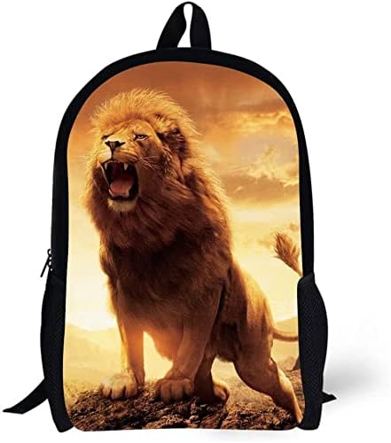 HW Animal Print Backpack - 17 Inch Daypack For Kids & Adults, Unicorn Design, Durable Polyester - View #2