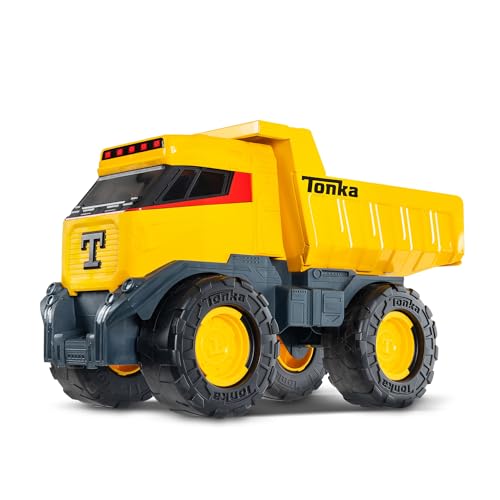 Image of Tonka - Next Gen Mighty Dump Truck - Made with Steel & Sturdy Plastic, Yellow Toy Vehicle, Big Construction Truck, Boys and Girls, Toddlers Ages 3+