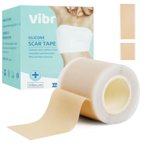 Dufuso Cerotti Silicone Cicatrici, Cerotto Silicone Per Cicatrici Traspiranti, Silicon Scar Sheets, Professionali Per Cicatrici Causate Da Cesareo, Chirurgia, Ustioni, Cheloidi (4cm x 300cm)