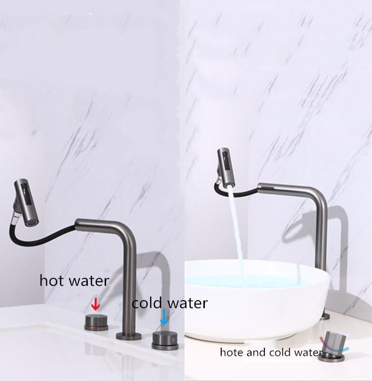 Robinet de lavabo en laiton noir mitigeur chic et durable
