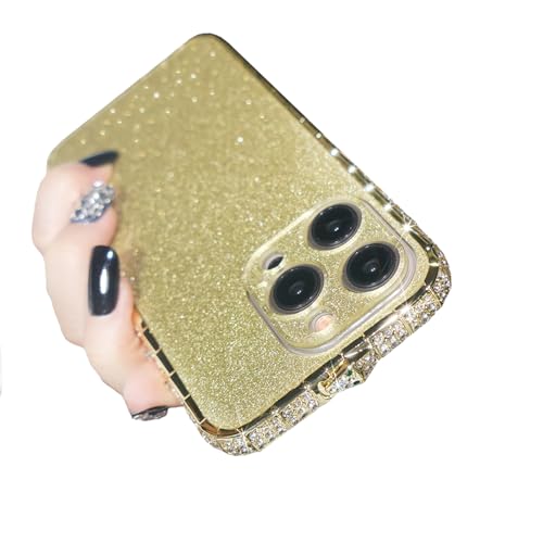 Custodia protettiva di lusso per iPhone Max con struttura in metallo con custodia di iPhone13 strass oro