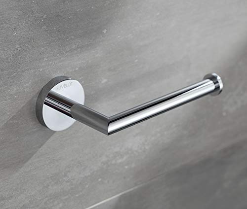 Buvelot Toilet Paper Holder,Brass Toilet Tissue Holders,Contemporary Toilet Roll Holder For Bathroom Wall Mounted,Chrome,077030-Cr Leo Series #TOP3