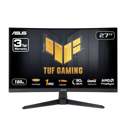 ASUS TUF Gaming VG27VQ3B 27 Inch for Curved Immersion