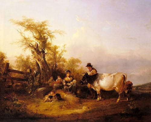 Tableaux Toile la route du marché par William Shayer 60x90cm