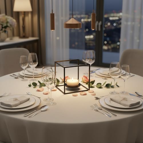 Set mit 12 Maxi-Teelichtern mit transparentem Cup - Pflanzenwachs Farbe Elfenbein - Brenndauer 10 Stunden - Durchmesser 5,7 cm - Cereria Di Giorgio