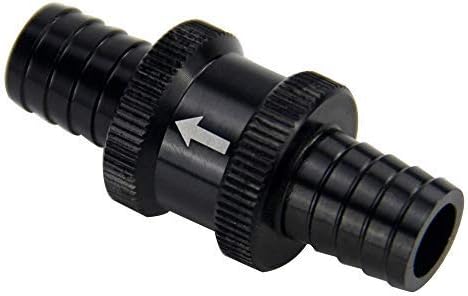 PQY 1/2" 12mm Non Return One Way Fuel Check Valve Aluminium Alloy Petrol Diesel