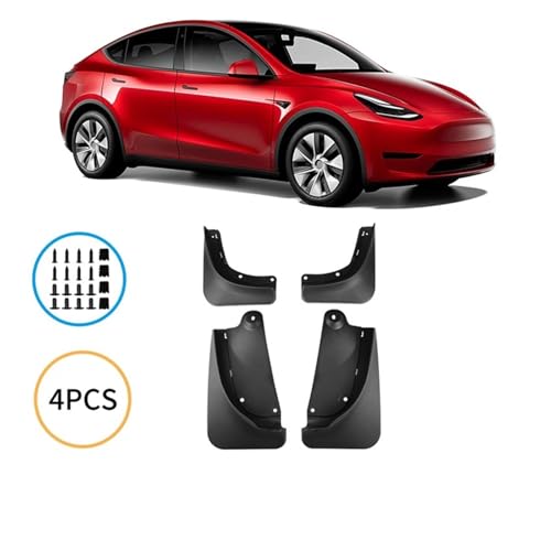 Garde-boue pour Tesla Modèle Y 2020-2024 : kit de protection complet avant et arrière