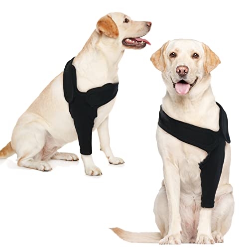 Katzinst Chien Chirurgie Harnais de récupération Avant - Droite - Jambe Gauche, protège - coude, Noir, L
