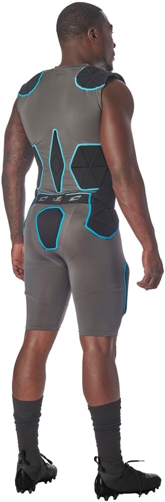 CHAMPRO Men's Tri-Flex Football Padded Sleeveless Compression Shirt