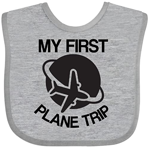 inktastic My First Plane Trip Airplane Baby Bib