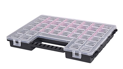 XL Doppeldecker Organizer Sortimentskasten 12-54 Fächer Kleinteilemagazin Schraubenbox Werkzeugkasten Schmuckbox… – Bild 4