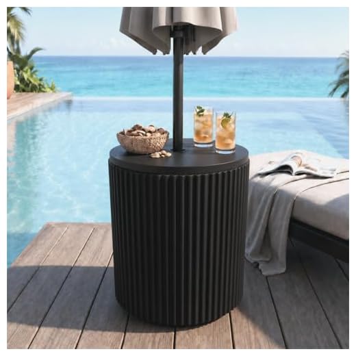 Versatile Umbrella Side Table for Outdoors