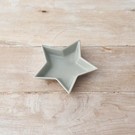 Gainsborough Keepsake Star Mini Trinket Dish - Grey Five Point Star - Ceramic Trinket Tray - Home Accessory Gift