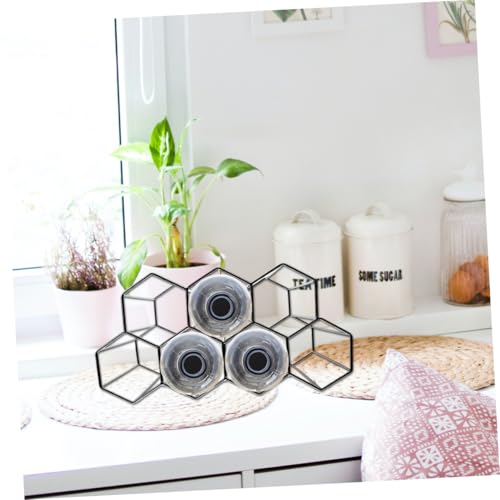 Portabotellas de vino negro ROMISBABA 7 huecos compacto miniatura 6