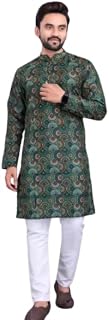 RARA RETAIL Indian Ethnic Wear Kurta with Pyjama Kruta Set for Wedding and Festival Mandarin Collar for Kurta Set Cotton S... Price In India