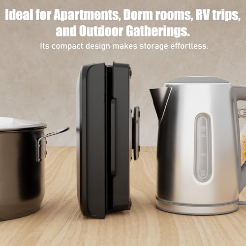 image for KEINVE Hot Dogs Machine, Electric Grill with Oil Drip Tray, and Cord S