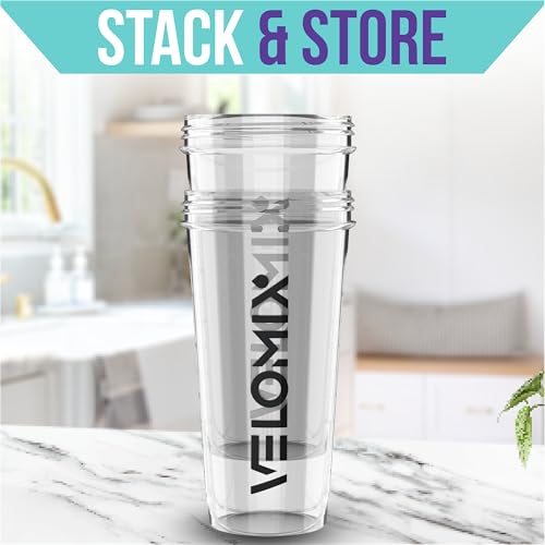 -2 Pack- 28 oz Protein Shaker Bottles for Protein Mixes - 2x Wire Whisk | Leak Proof Shaker Cups for Protein Shakes | Protein Shaker Bottle Pack | Shakers for Protein Shakes - 2xTransparent