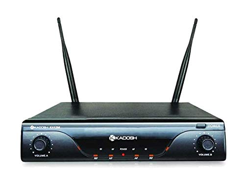 Microfone Sem Fio Kadosh K-412M UHF Duplo Bastão