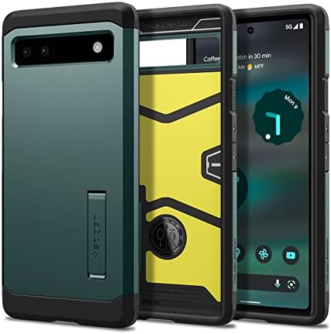 Spigen Tough Armor Case Compatible with Google Pixel 6a - Midnight Green
