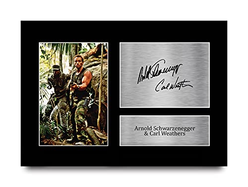 Bild: HWC Trading A4 Arnold Schwarzenegger & Carl Weathers Predator Geschenke Gedruckt, Signiert Autogramm Bild F�r Film-Erinnerungsst�cke-Fans f�r 16,99 EUR bei amazon.de