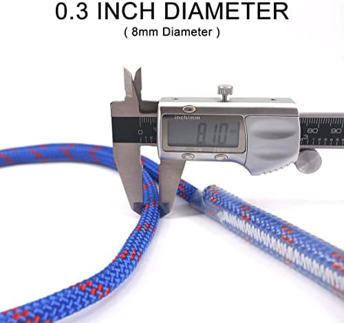NewDoar 8mm (5/16") Prusik Sewn Eye-to-Eye Pre-Sewn Climbing Utility Cord Multipurpose for Outdoor Climbing Arborist Mountaineering Rope 36''/90cm/1pcs