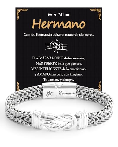 Kenqlot Pulsera Hombre,Regalos Hermano,Regalo Hombre Cumpleaños,Regalos Hermanos Boda,Regalo Originales para Hermano - Navidad San Valentín Graduación Acero Inoxidable 21 CM Kenqlot Pulsera Hombre,Regalos Hermano,Regalo Hombre Cumpleaños,Regalos Hermanos Boda,Regalo Originales para Hermano - Navidad San Valentín Graduación Acero Inoxidable 21 CM