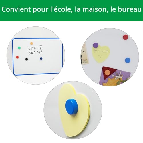 PYJLBX Aimants Frigo Puissants 20PCS Ronds Couleurs pour Tableau Magnétique – vue 5