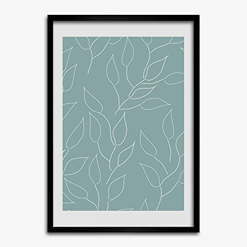 Peinture de feuilles Tulup sur cadre en bois MDF 50x70 cm au style tableau chic