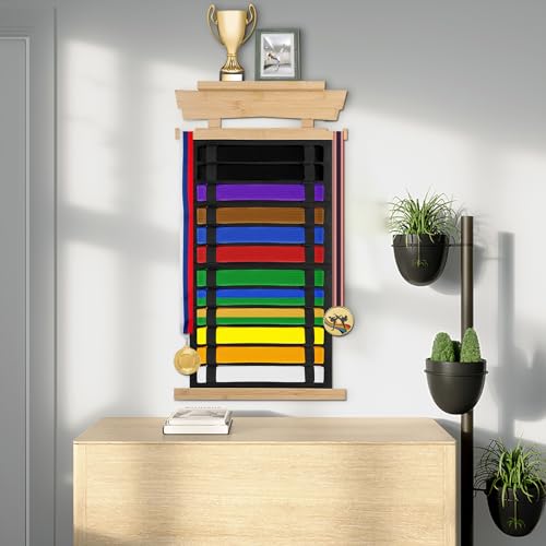 Soporte de exhibición de medallas y cinturones para regalar a karatekas 2