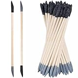 20Pcs Black 120/280 Grit Sanding Sticks Double End Matchsticks Sanding Twigs Fine Detailing Polishing Sticks...