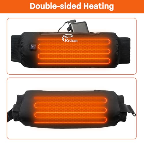 Hand Warmer Pouch with 10000mAh Power Bank,Hand Warmers Rechargeable with 3 Levels Heating, Ideal for Football, Camping,Hunting, Portable and Waterproof Football Hand Warmer Heated Hand Muff