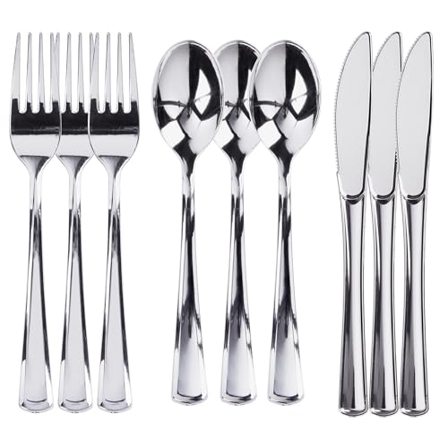 Prestee 600 Plastic Silverware Set - 200 forks, spoons & knives