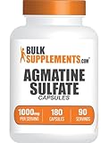 BulkSupplements.com Agmatine Sulfate Capsules - Nitric Oxide Supplement, Agmatine Supplement - Gluten Free, 2 Capsules per Serving, 180 Count (Pack of 1)