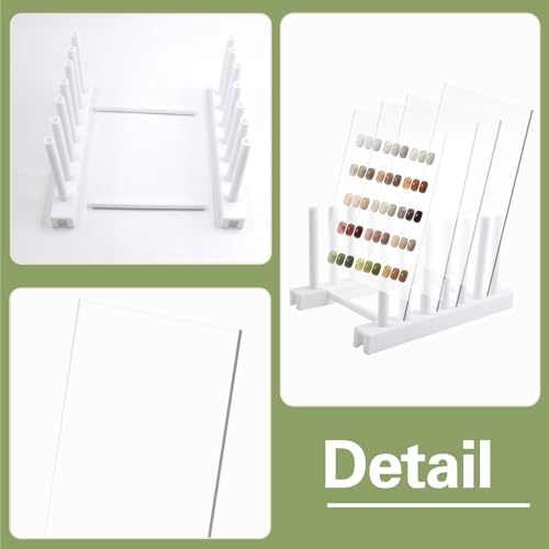 4 peças de placa de exibição de arte de unhas transparentes com suporte de plástico, pontas de unhas