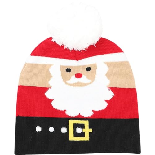 Unisex Weihnachten Beanie Autumn Winter Warm-up Hut Winter Cap Weihnachten Strick Jacquard Hut Santa Elf Rentierhut