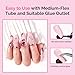 MelodySusie Nail Rhinestone Glue Set, 3D Gel Nail Art Design Strong Adhesive Nail Gem Glue for Nail Charms Gems Jewelry Decoration DIY Manicured at Home Cured Need Beauty Gifts for Women