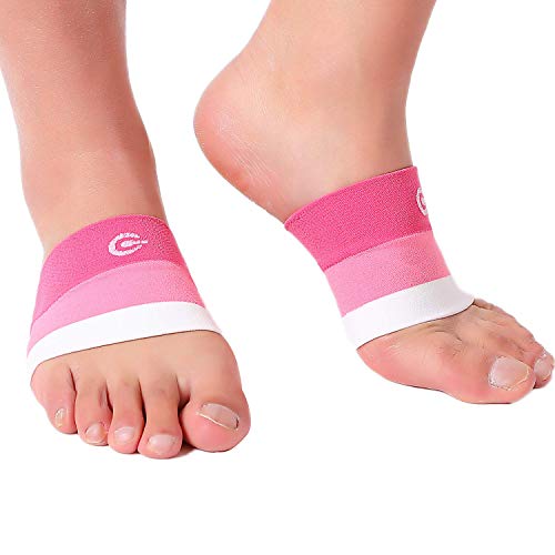 Doc Miller Premium Arch Support - 1 Pair Plantar Fasciitis Brace For Foot Care, Heel Spurs, Feet Pain, Flat Arches And Foot Arch Support For Relief And Recovery - Pink Pink And White Color - Large #TOP5