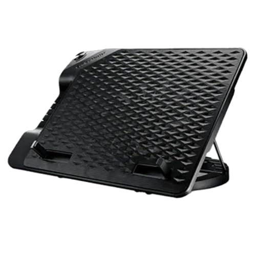 Cooler Master NotePal ErgoStand Lite Refroidisseur Laptop - 5 Hauteurs Réglables, 1 x Ventilateur Mobile 160mm avec Contrôleur de Vitesse, Plaque Mesh Métallique, 2 x Ports USB, Laptop jusqu'à 15,6"