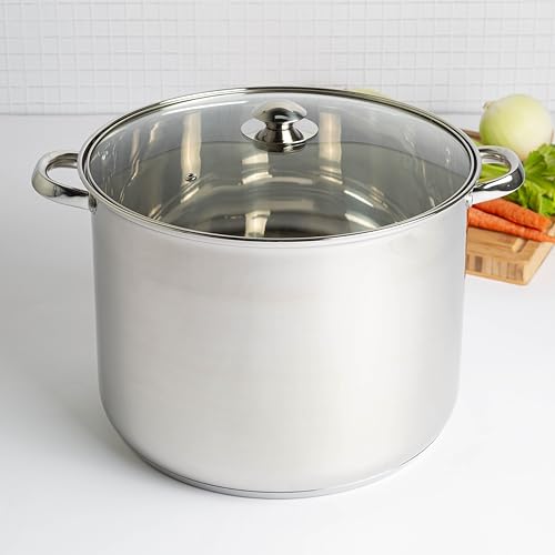 Ecolution Stainless Steel Stock Pot, Encapsulated Induction Ready Cooking Pot with Glass Lid, Oven Safe, Dishwasher Safe Soup Pot, 24-Quart by Ecolution - Image 7