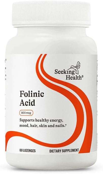 SEEKING HEALTH - folate Acid Supplement - Active folic 60 Capsules - folic Acid Organic - folic Acid Vegan - High Dose 800 mcg - 60 Vegan Tablets