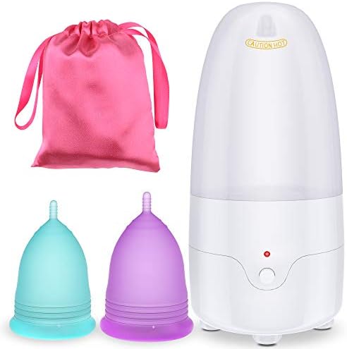 Menstrual Cup Kit, YTYOMUR Menstrual Cup Set with Two Reusble Period Cups, Compact Design - Easy to Hide to Avoid Embarrassment, Travel Friendly