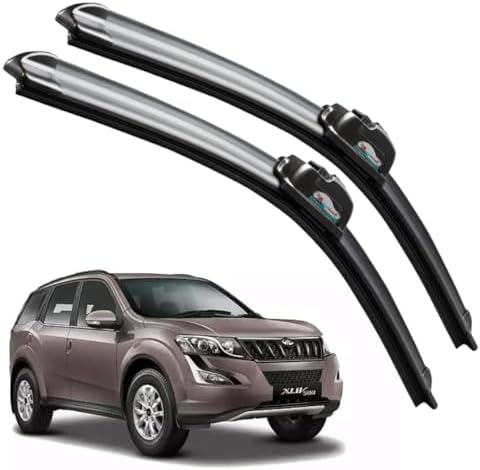 CARNYX Frameless Windshield Wiper Blades, Front Car Wipers Set of 2, Noise-Free, Durable Performance Compatible with (Mahindra XUV 500 (2013-2019) (D-24,P-20))