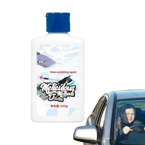車のガラス磨き - 車窓フロントガラス用クリーナー,多機能クリーナーで透明感を復元 自宅での水垢除去 車両の汚れ除去 光沢向上に最適